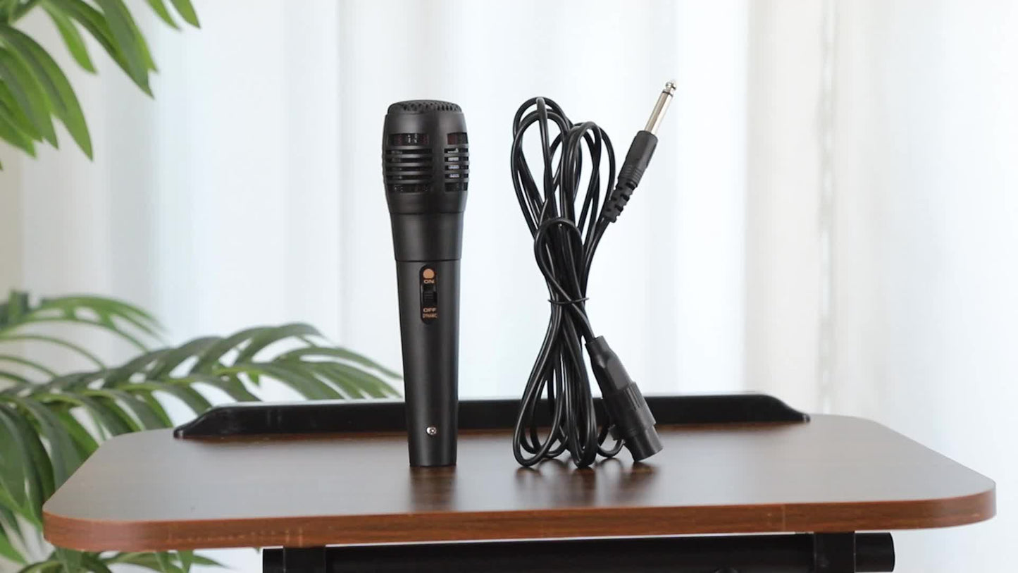 Handheld Wired Microphone for Karaoke, (Black) - 3.5mm Wired Universal Vocal Microphone, ON/Off Switch, Ideally Suited for Speakers, Karaoke Singing Machine