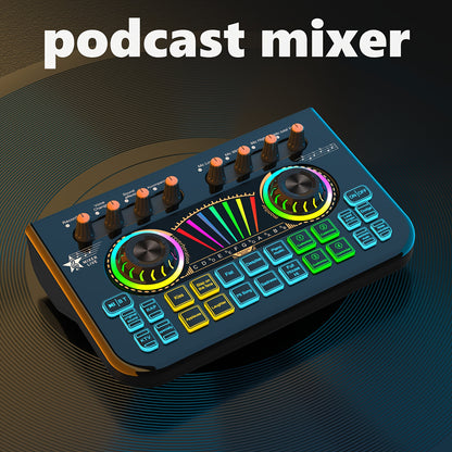 This Is a Professional Mixer And Sound Card X3, Ideal for Use with Laptops, Mobile Devices, Game Recording, Podcast Streaming, Internet Influencers, Hosts, Live Broadcasts