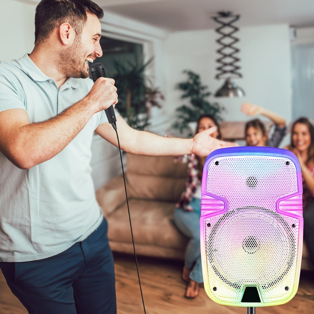 Portable Karaoke System, RGB, Remote Control, Rechargeable for Parties and Karaoke