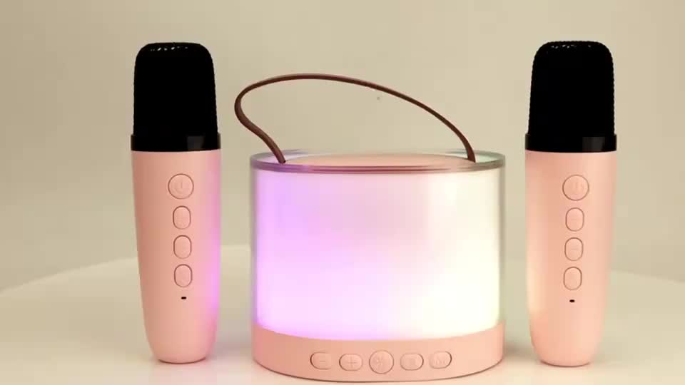 Wireless Speaker with Two Microphones, for Home Karaoke Machine, Portable Handheld Karaoke Microphone Speaker, Suitable for Home Parties, Birthday Parties, Family Gatherings, Christmas Gifts, New Year Gifts