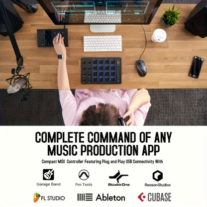 MIDI Pad Controller, Wireless, USB, M-VAVE, Portable for Music Production