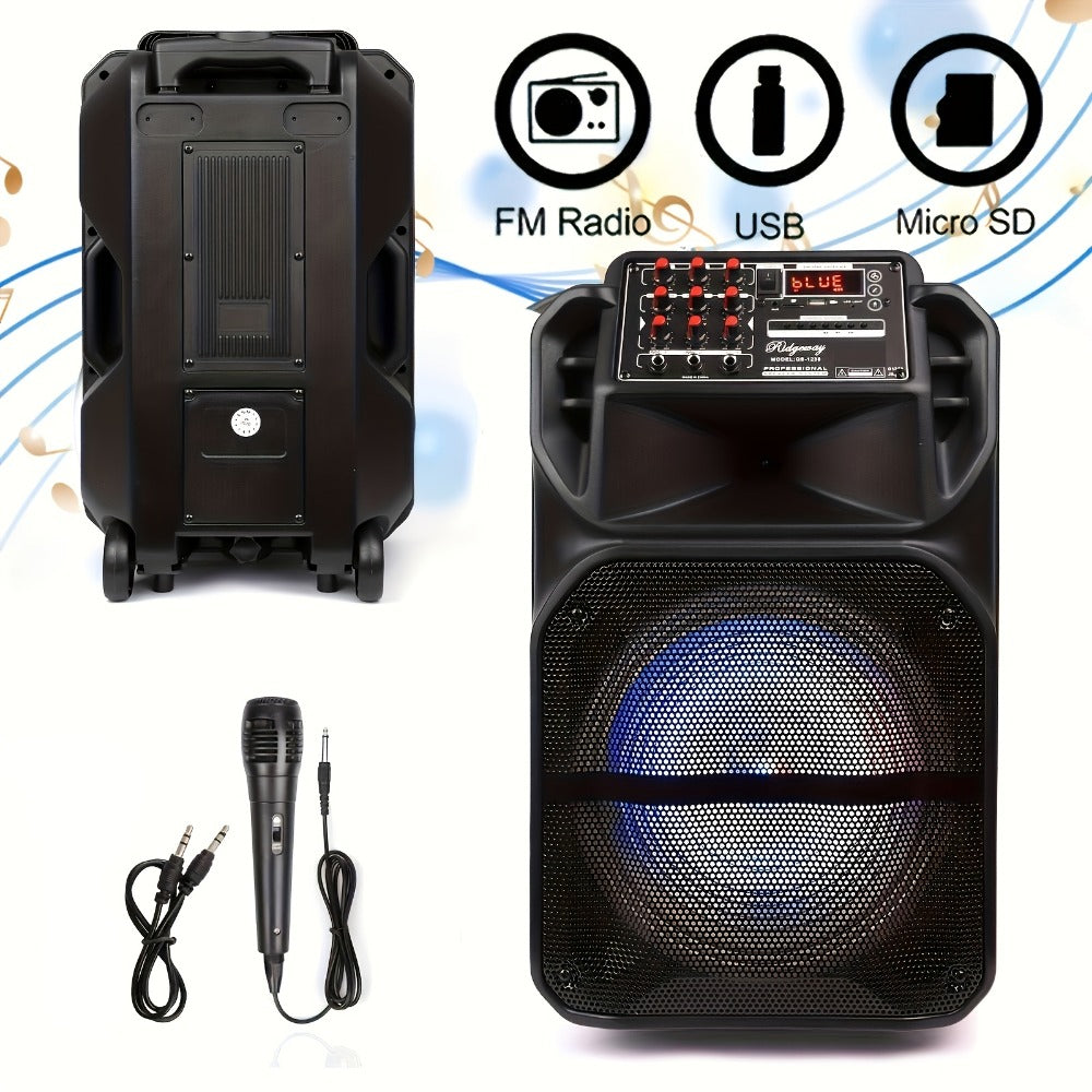Portable PA Speaker, Wireless, Portable, 5000W, Subwoofer for Parties and Karaoke