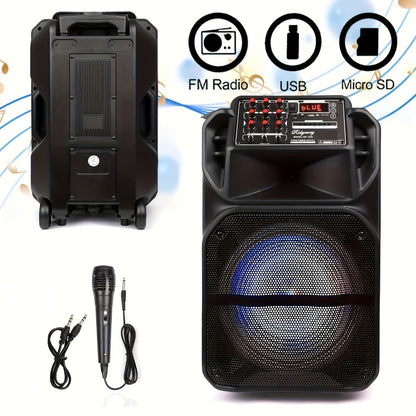 Portable PA Speaker, Wireless, Portable, 5000W, Subwoofer for Parties and Karaoke