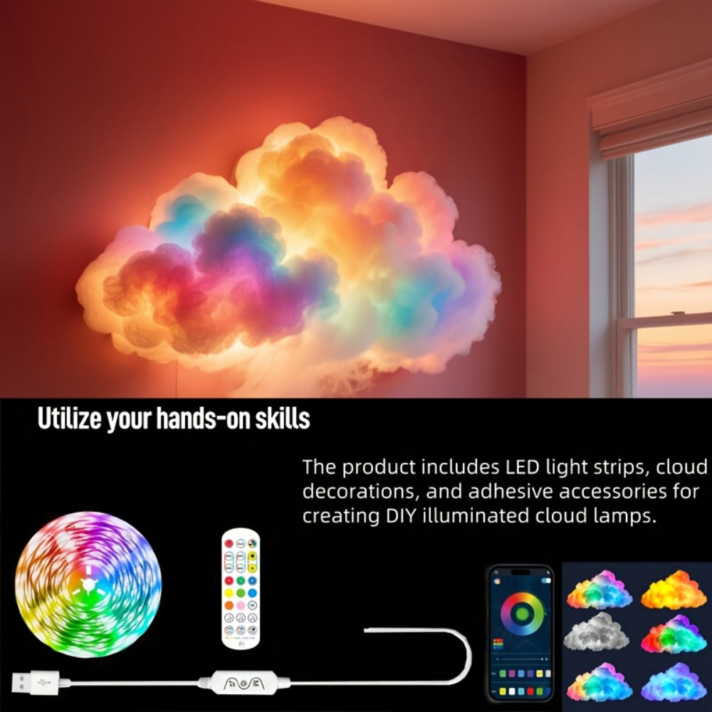 LED Stage Light, RGB, Wireless, Thunder, Cloud, DIY for Stage and Party Lighting
