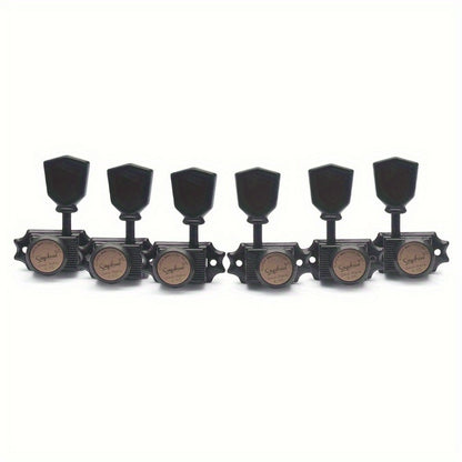 3+3 Locking Guitar Tuners, 1:15 Ratio, Black Gold or Chrome Set