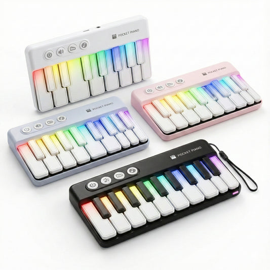 Mini Electronic Pocket Piano- Portable Handheld Musical Instrument, Lightweight Digital Keyboard for Beginners, Travel Practice& Music Creation