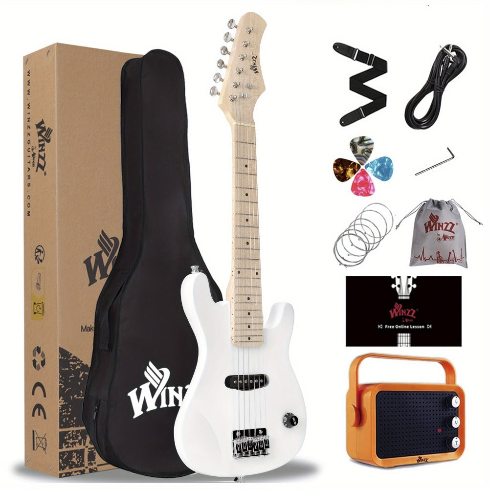 WINZZ 30-Inch Electric Guitar Starter Kit with Mini Amp and Gig Bag