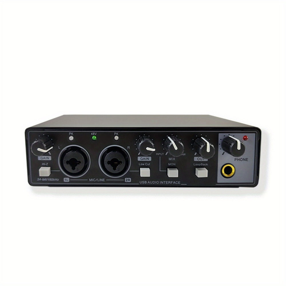 2-Channel USB Audio Interface, 24-Bit/192kHz with 48V Phantom Power