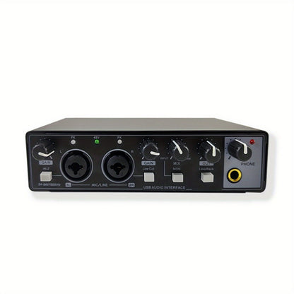 2-Channel USB Audio Interface, 24-Bit/192kHz with 48V Phantom Power