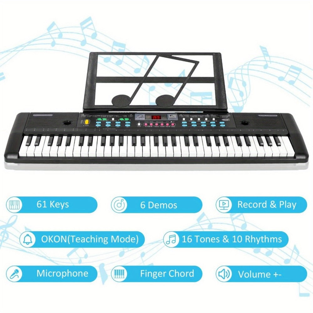 Digital Piano, USB, 37Key, Electronic, Keyboards for Piano Lessons