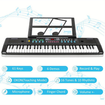 Digital Piano, USB, 37Key, Electronic, Keyboards for Piano Lessons
