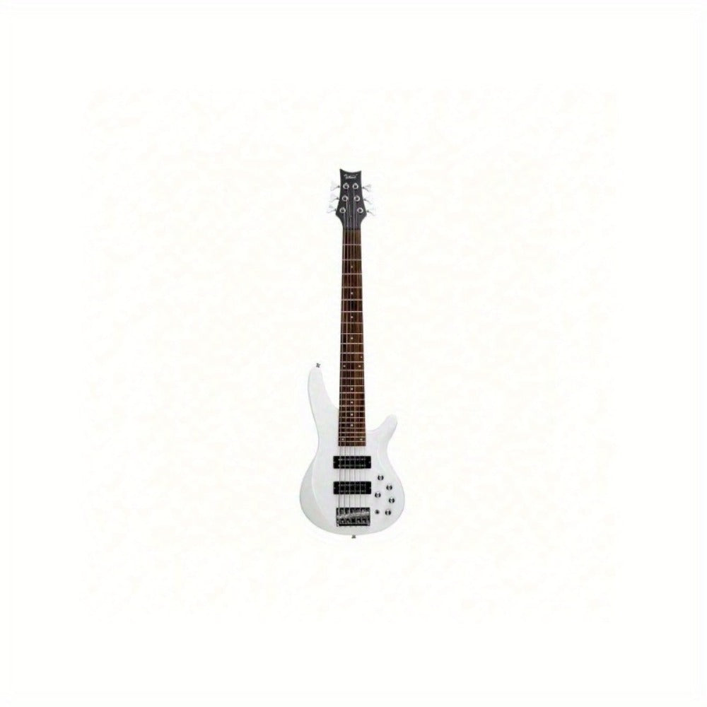 Electric Bass Guitar, Adjustable, 44 Inch, White, Inch, GIB for Lessons and Practice