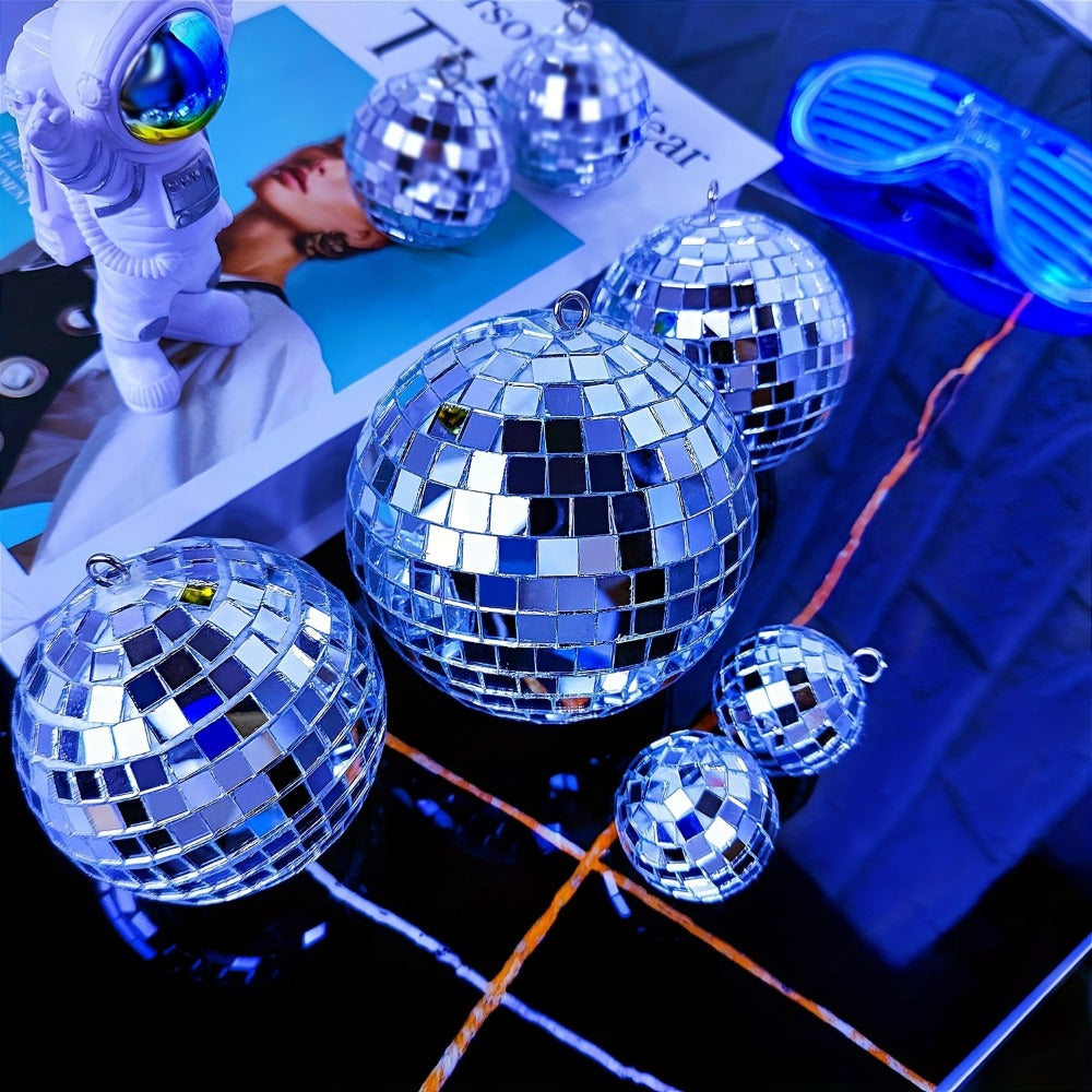 Disco Ball Decoration, 74pcs, Different, Sizes for Disco-Themed Parties