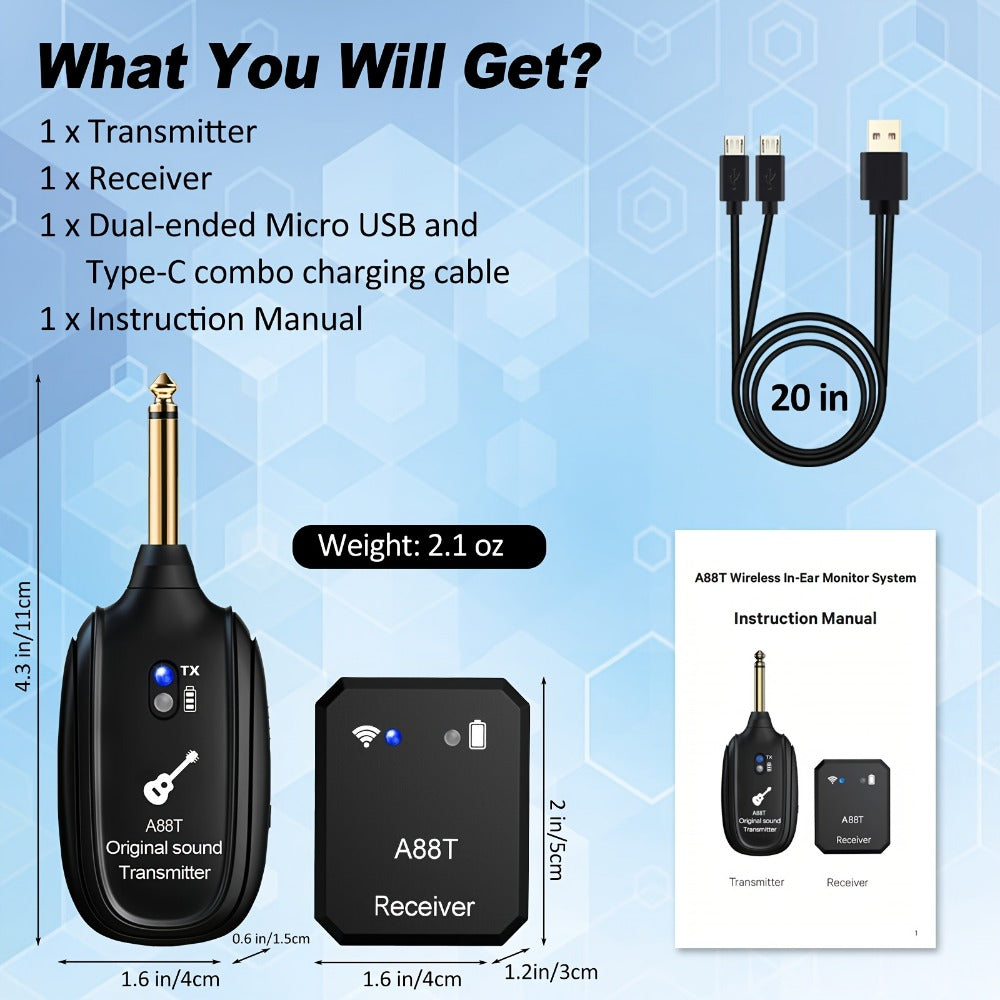 Wireless In-Ear Monitor System, 2.4 GHz Wireless for Personal Monitoring During Rehearsal