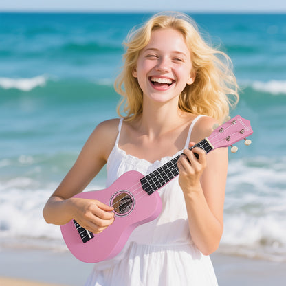 21", 23" Beginner Ukulele Kit, Guitar Instrument, Birthday Gift Comes with Bag, Picks, String Cloth, Strings And Tutorial Booklet