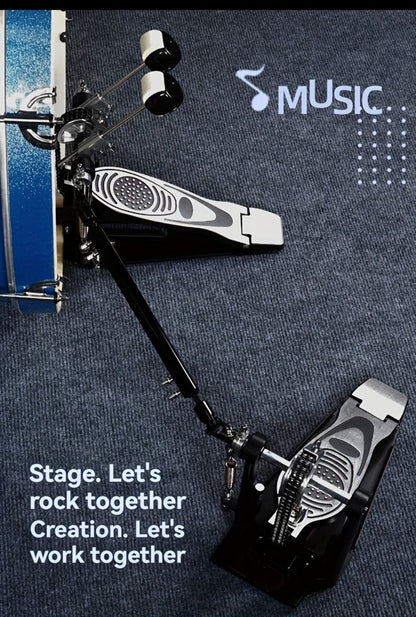 Bass Drum Pedal, Double, Pedals, Chain for Operating A Kick Drum Or Percussion