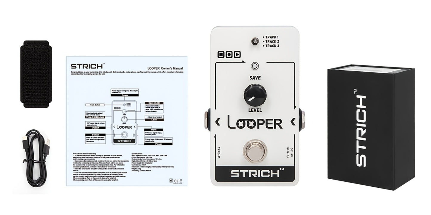 Guitar Pedalboard, USB-C, USB, STRICH for Organizing And Carrying Guitar Effects Pedals