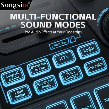 Audio Mixer, RGB, USB, Professional, Console for Live Sound for Home Practice, Rehearsal
