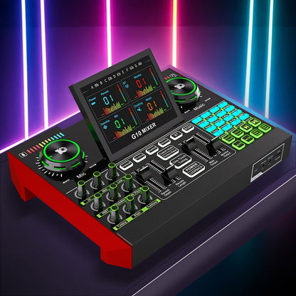Tenlamp G10 Pro 5-Channel Audio Interface And DJ Mixer | 48V Phantom Power | USB Sound Card for Pc/Phone Live Streaming, KTV, Gaming, Recording