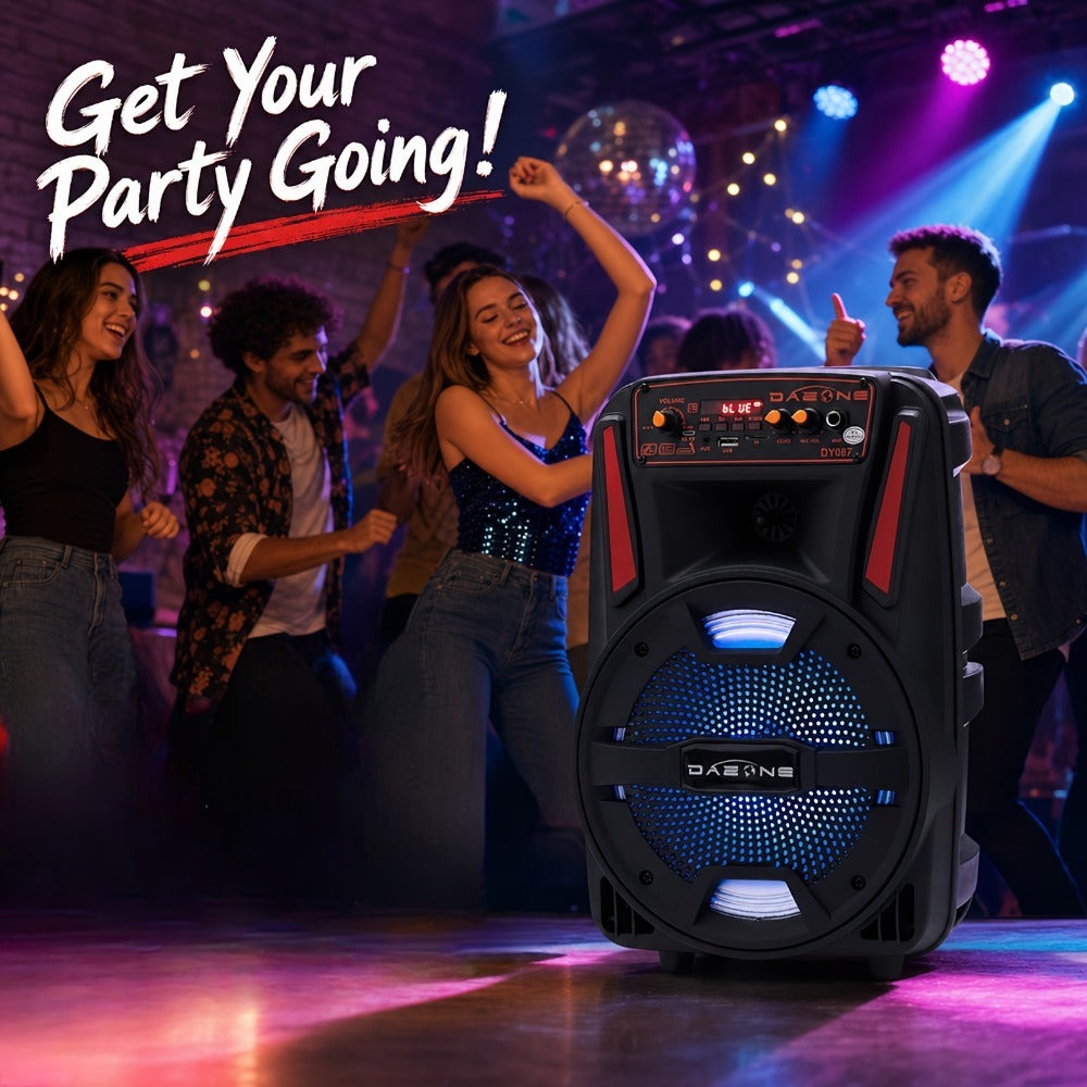 Portable PA Speaker, Remote Control, Wireless, Indoor/Outdoor for Parties and Karaoke
