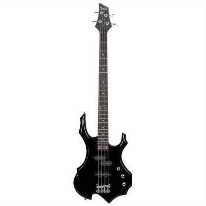 Electric Bass Guitar shown in the Black option