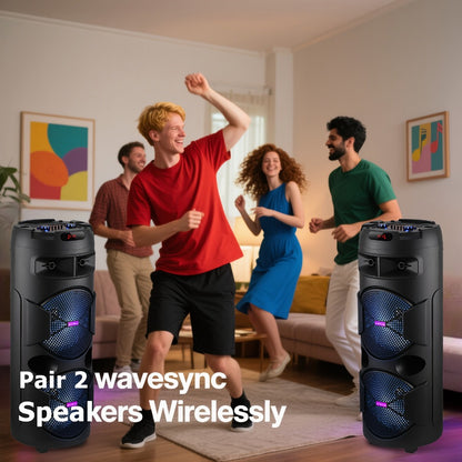 Portable PA Speaker, 36V, Wireless, USB, System, Built-In for Parties and Karaoke