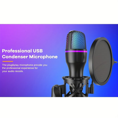Recording Microphone, USB, USB-C, Capacitive, Portable for Recording and Streaming