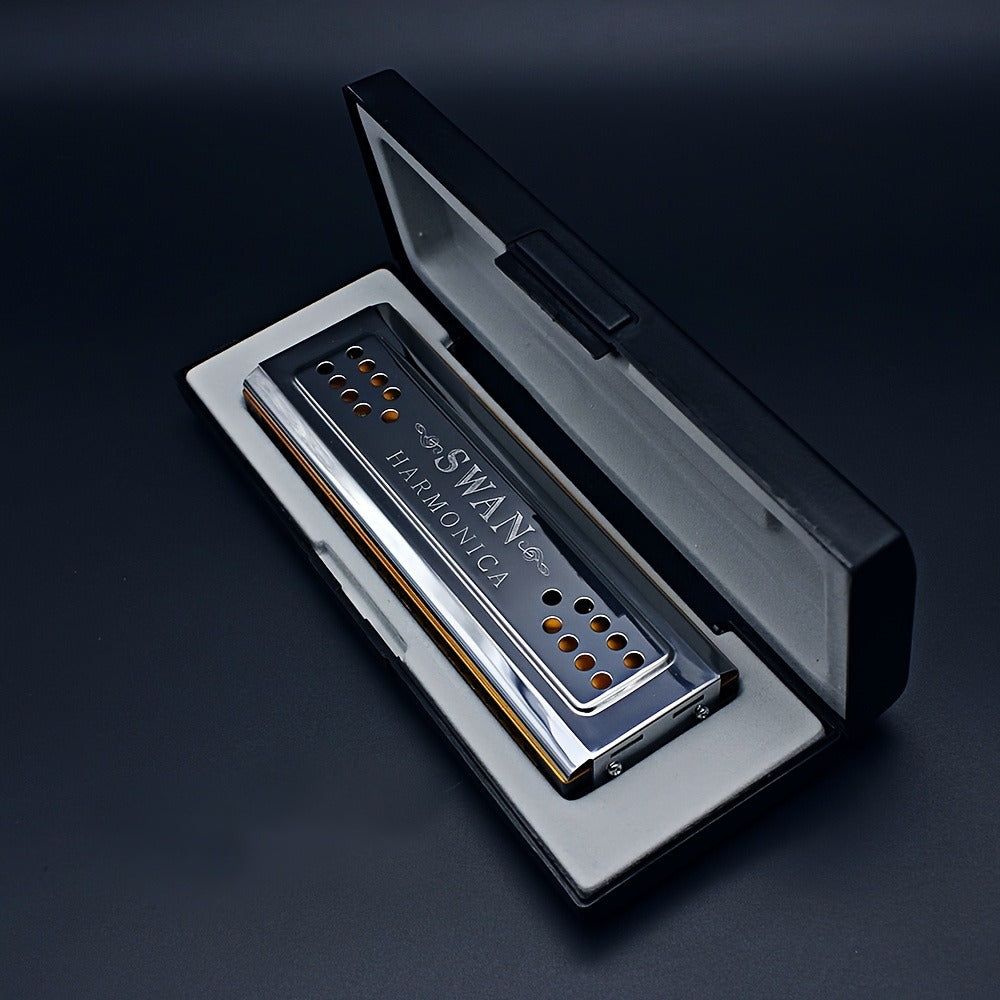 Blues Harmonica, Swan, 24-Hole, Tuned for Blues Practice for Home Practice, Rehearsal