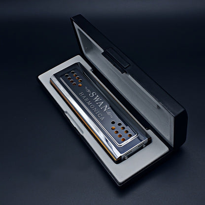 Blues Harmonica, Swan, 24-Hole, Tuned for Blues Practice for Home Practice, Rehearsal