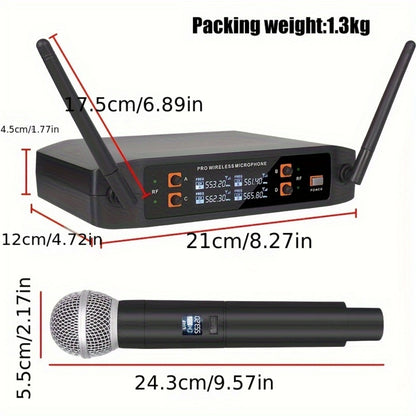 Recording Microphone, Wireless, 160ft, YAMNWEO, 4-Channel for Recording and Streaming