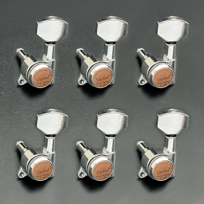 Guitar Tuning Peg Set, Silvery 3 Right, 6pcs, SAPHUE, Locking for Replacing Guitar Tuning