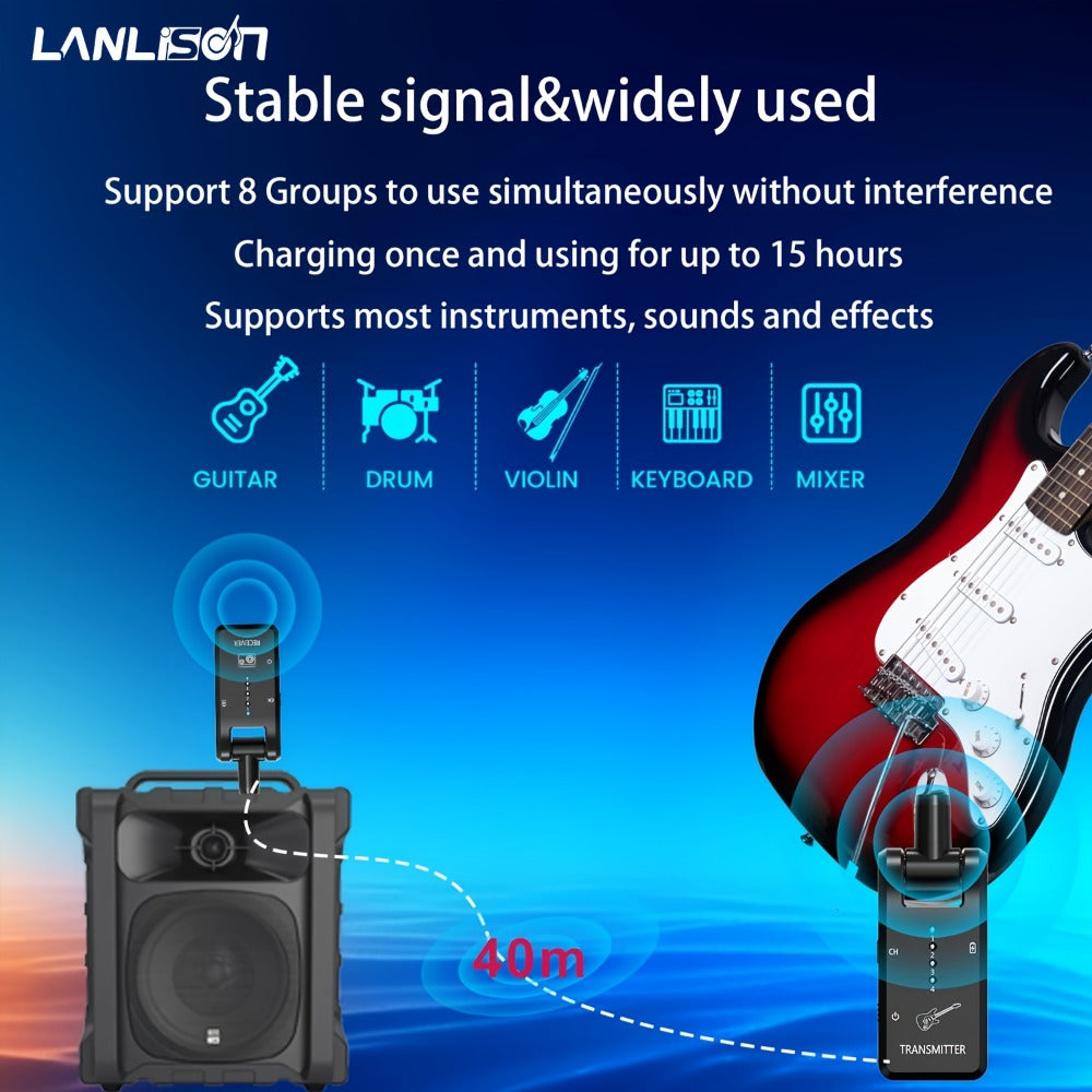 Wireless Instrument System, 4GHz, 2.4 GHz Wireless for Wireless Connection Between A