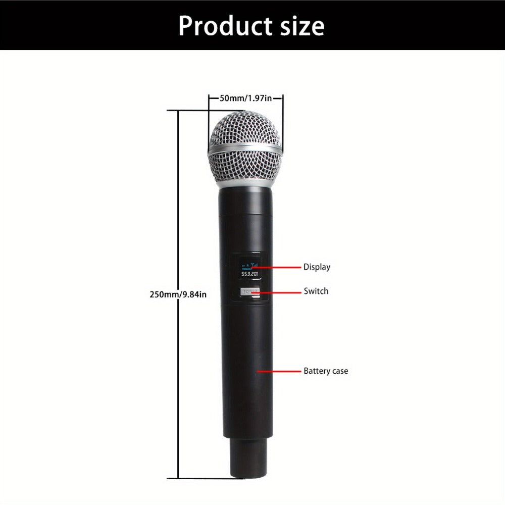 Recording Microphone, Wireless, Rechargeable, Dual-Channel for Recording and Streaming
