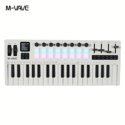 MIDI Keyboard Controller, Wireless, 37 Keys, M-VAVE, SMK37PRO for Music Production