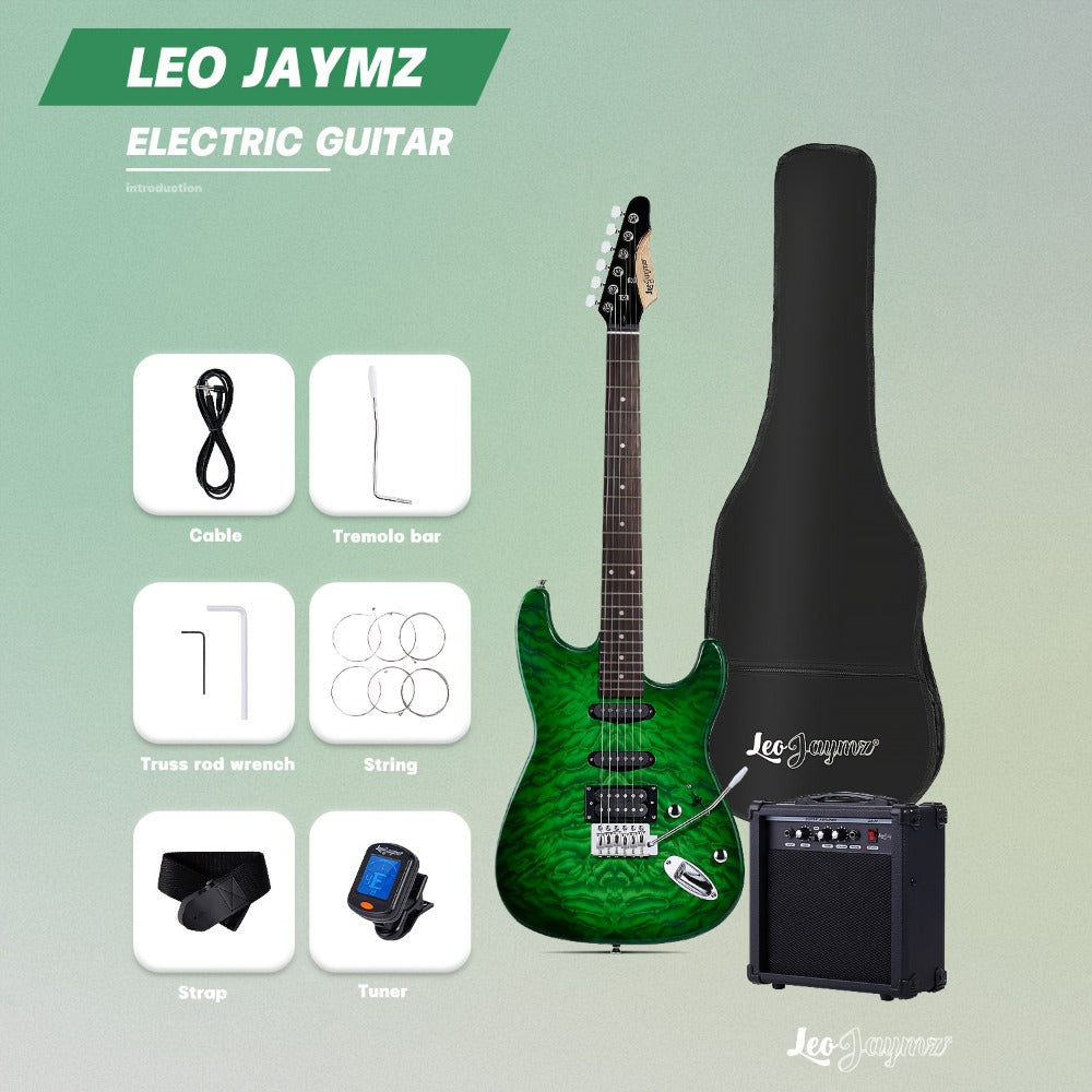 Electric Guitar, Full Size, 39 Inch, Leo, Jaymz, Inch for Lessons and Practice