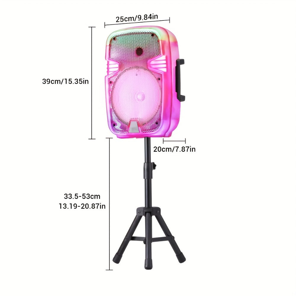 Portable Karaoke System, RGB, Remote Control, Rechargeable for Parties and Karaoke