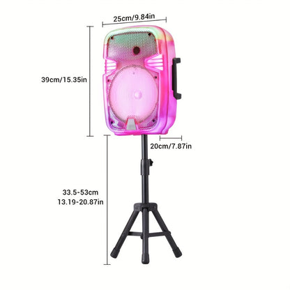 Portable Karaoke System, RGB, Remote Control, Rechargeable for Parties and Karaoke