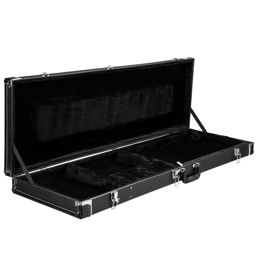 Bass Case, Square Hard Case, Flat Guitar Case For Bass, Lightweight, Heavy Duty Design, Perfect For Beginners & Pros. Protective, Durable, Easy To Travel, Perfect Gift For Easter, Thanksgiving, Christmas, Gift Belonging To Musicians, Black Color