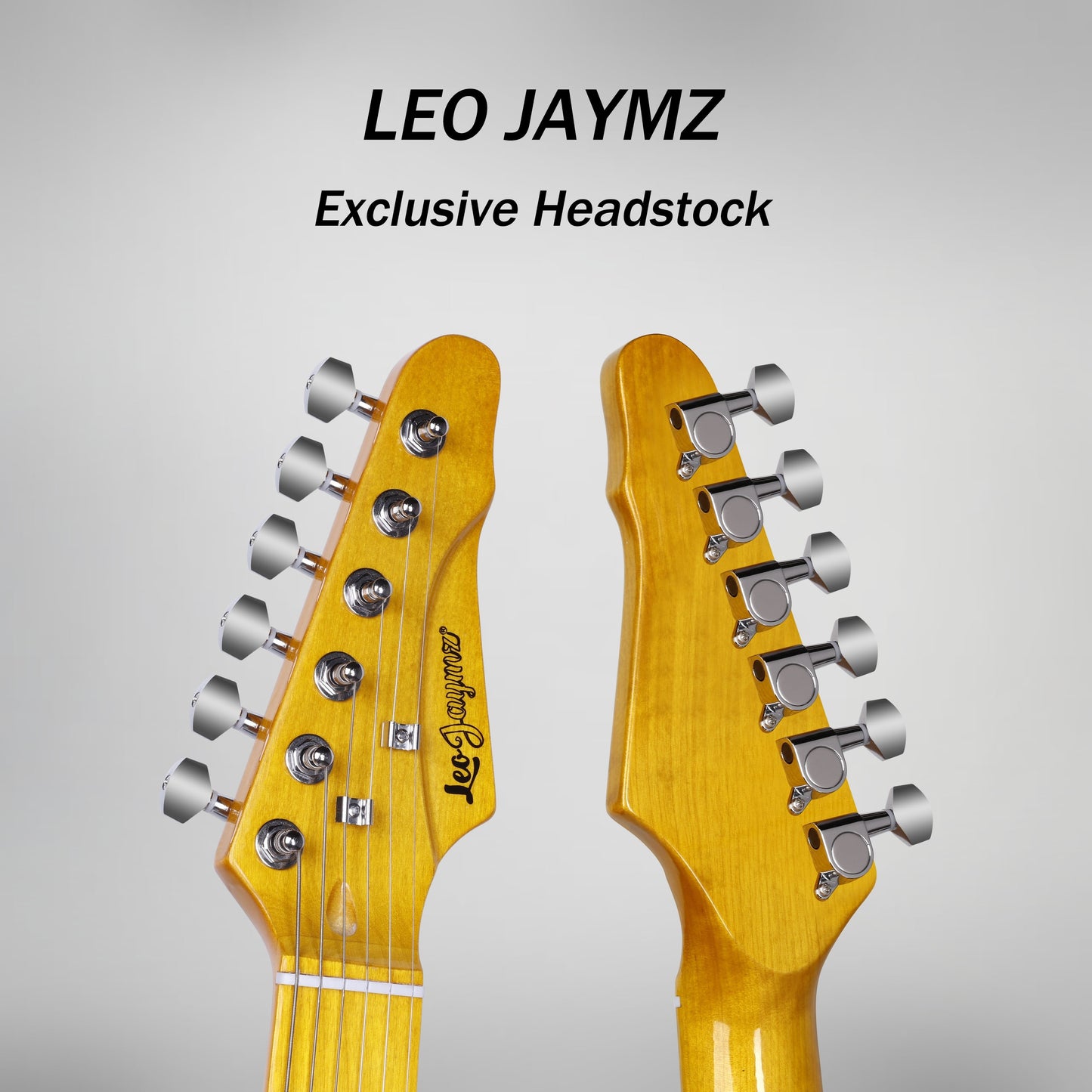 Leo Jaymz DTL Style Electric Guitar with Flame Maple Top - High Gloss Mahogany Body And Hard Maple Neck - High Transparent Acrylic Pickguard