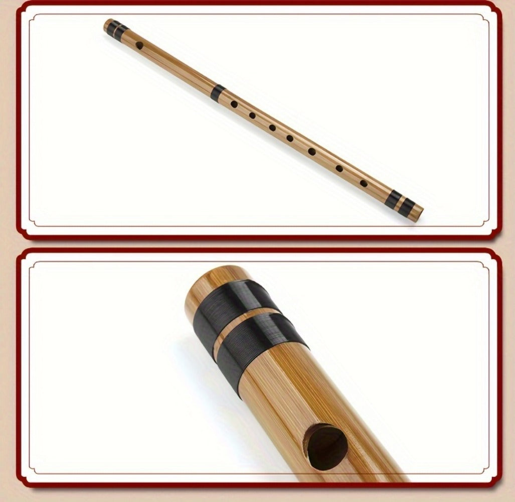 Japanese Bamboo Flute, Handmade 7/8-Hon Wind Instrument for Beginners