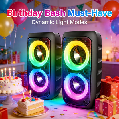 Portable PA Speaker, Sleek Compact, Wireless, USB, Karaoke, Sleek for Parties and Karaoke