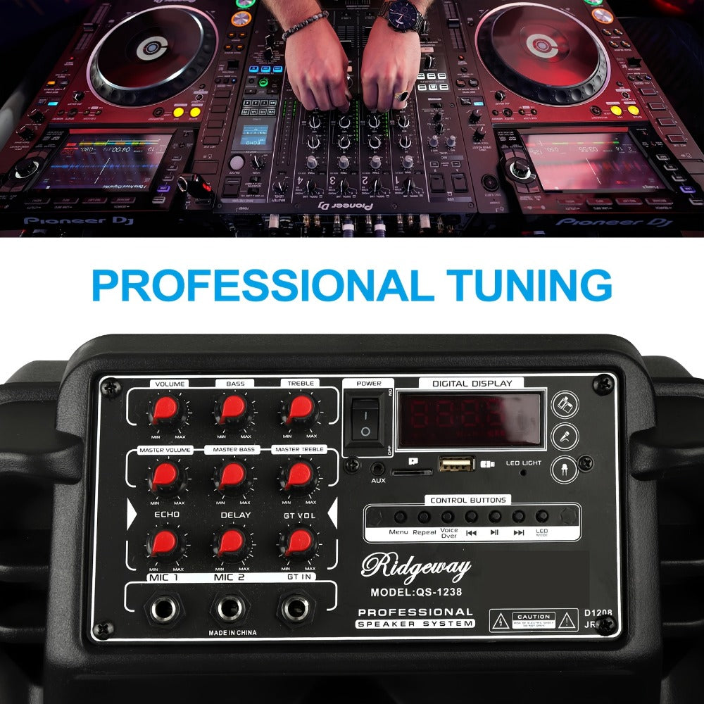 Portable PA Speaker, Wireless, Portable, 5000W, Subwoofer for Parties and Karaoke