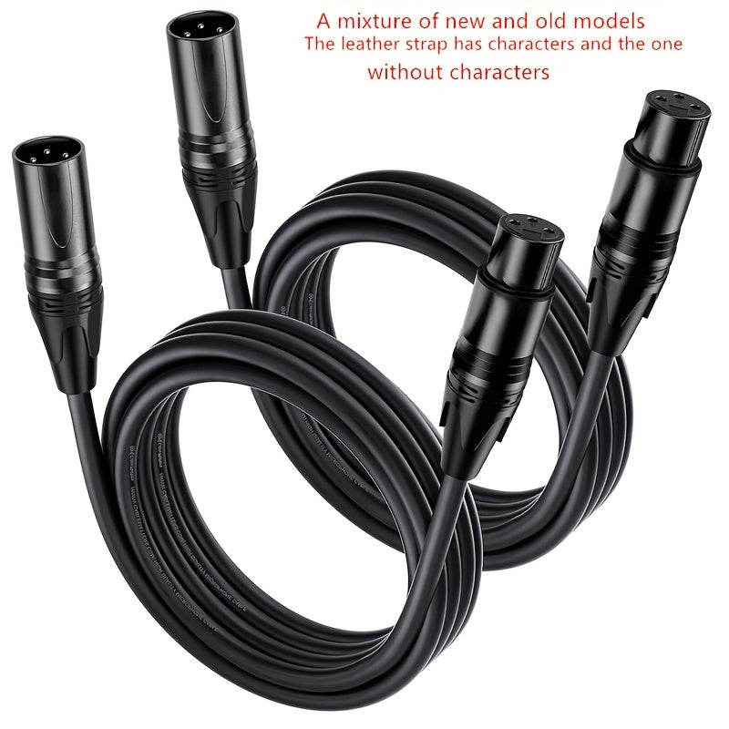 2pcs QIDUOHAO High-Quality XLR Cables in 6-Inch, 10-Inch, 15-Inch, 30-Inch, And 50-Inch Foot Lengths - Premium Balanced DMX Cable with 3-Pin XLR A-C Connector Microphone Cable, Available in Four Colors, Suitable for Graduation Season, Father'S Day