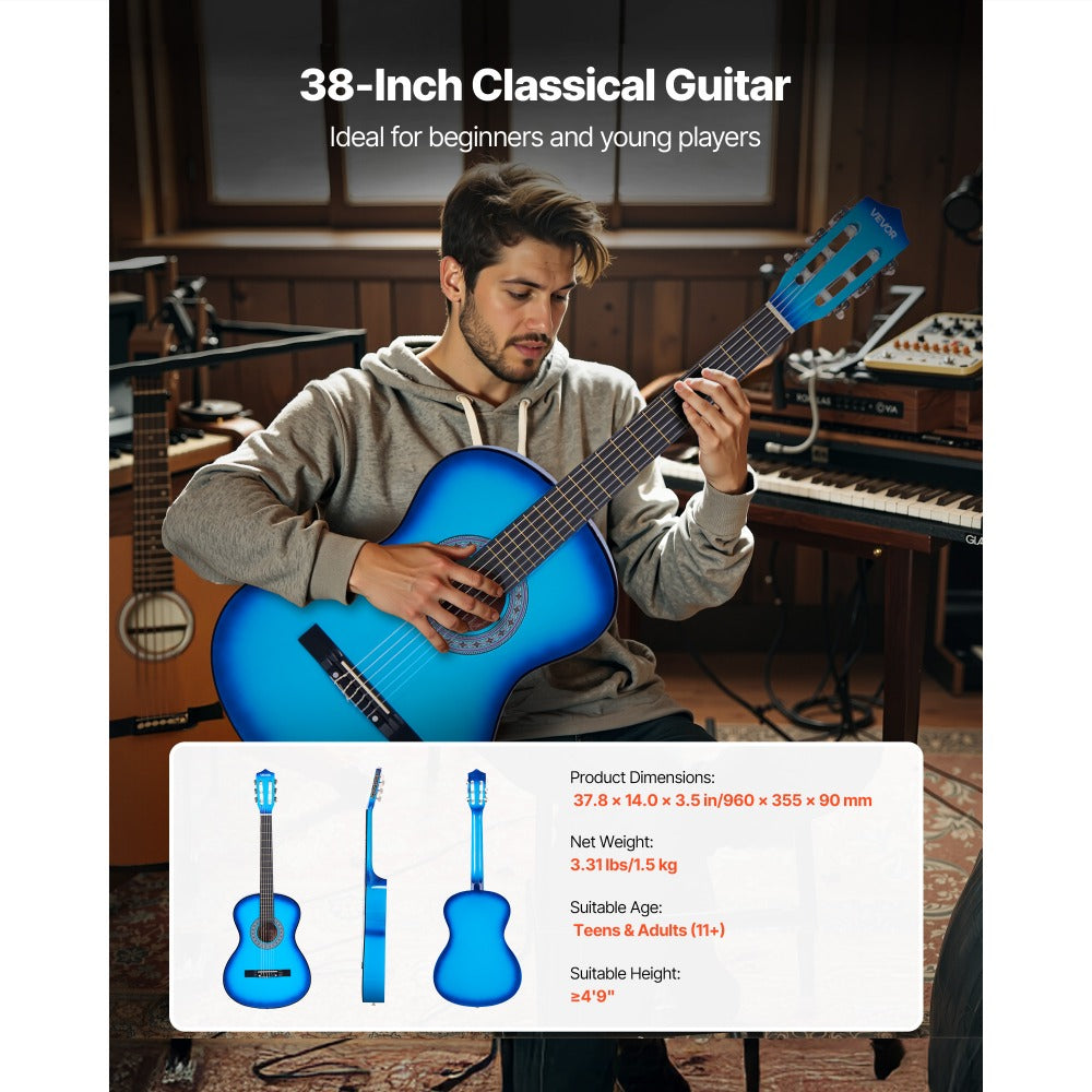 Acoustic Guitar, VEVOR, Classical, Beginner for Lessons and Practice