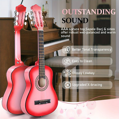 Acoustic Guitar, Light Sky Blue, 30 inch, Glarry, 30-Inch, Size for Lessons and Practice
