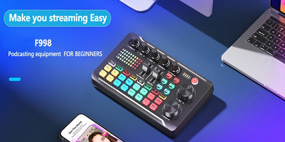 Podcast Equipment Bundle, BM-800 Recording Studio Package with Voice Changer, Live Sound Card - Audio Interface for Laptop Computer Vlog Living Broadcast Live Streaming [V8S for 1/2/V8/V8K for 1/2/F998/M6/V10X Pro], Includes Complimentary Earphones