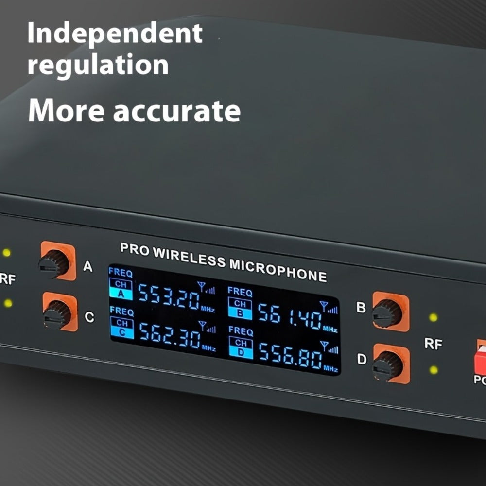 Recording Microphone, Wireless, 160ft, YAMNWEO, 4-Channel for Recording and Streaming
