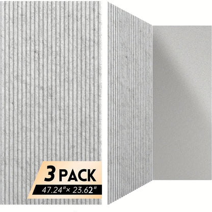 DALTACK 3pcs Large Acoustic Acoustic Foam Panel, 47.25 "X 23.65" X 0.35 "Acoustic Wall Panel, Decorative Acoustic Wall Panel for Home Studio Office