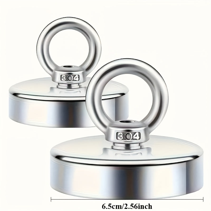 1500 Pounds Pulling Force Magnet Fishing Set, Includes Neodymium Durable Rope, Carabiner, Gloves, And 304 Thread Locker Glue High-quality River Recycling And Magnetic Fishing Magnets With Ropes, A Magnet Tool Suitable For Outdoor Use