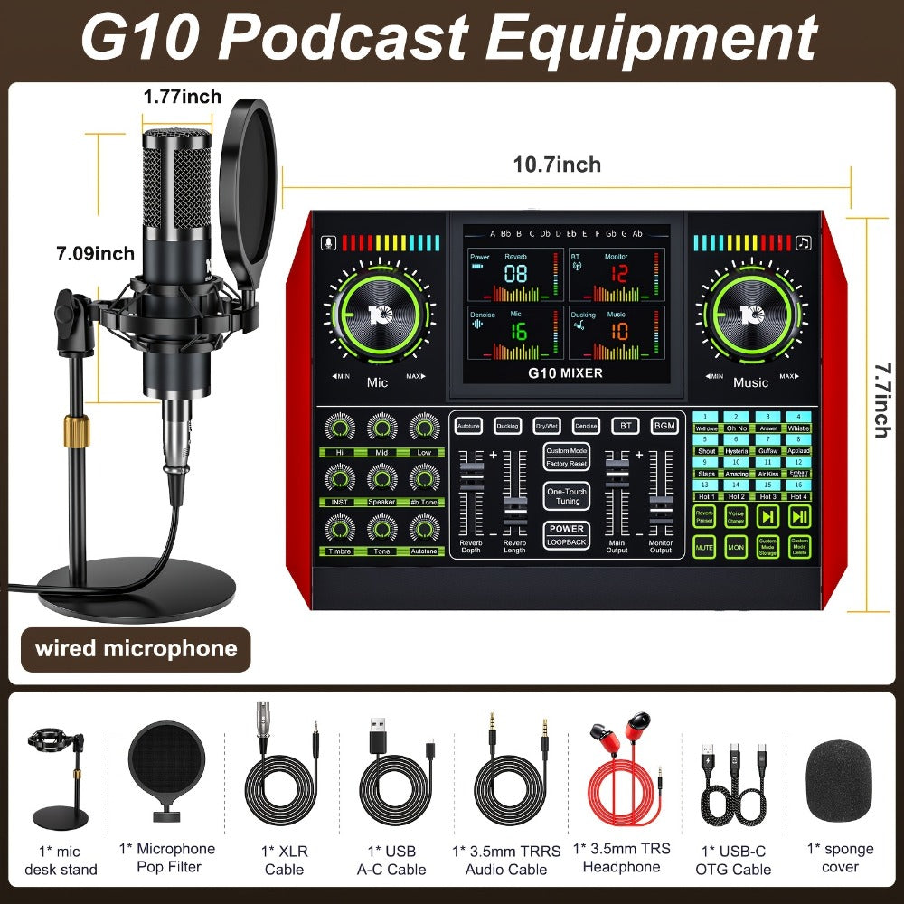 Audio Mixer, USB, Stereo, Sound, Board, Console for Live Sound